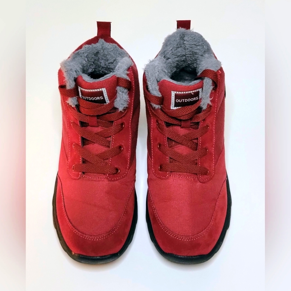 Womens Red Winter ankle boots by Outdoors size 10 (Europe 43)